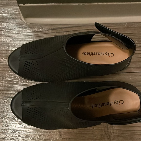 Black heel booties- like new! - Picture 2 of 2